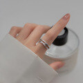 wholesale Sterling Silver Minimalist Irregular Line Romantic Unisex Thai Silver Euro-American Style Ring J9910-0-2