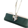wholesale S925 Sterling Silver Moissanite Blooming Heart Necklace, MinimalistSilver Pendant, Romantic Gift for Girlfriend-0-3