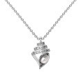 wholesale S925 Sterling Silver INS Style Viral Pendant Necklace for Women, High-End Conch Shell Design, Niche Luxury Collarbone Chain-0-4