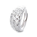 wholesale S925 Sterling Silver Korean Style Ins Minimalist Floral Ring, Unique Design Fashion OL Niche Ring for Women-0-4