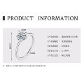 S925 Sterling Silver 1-Carat Classic Brilliant Moissanite Engagement Ring-0-13