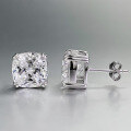 wholesale S925 Sterling Silver 9*9mm Wide Square High-Carbon Diamond Stud Earrings for Women, Hot Selling Style on AliExpress-0-2