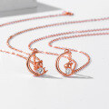 wholesale S925 sterling silver twelve zodiac animal necklace for women, small and unique design, tiger pendant for the year of birth, collarbone chain accessory-0-1