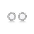 wholesale 925 Sterling Silver Earrings Round Drop Glue Earrings Micro Inlaid Zircon Ins Light Luxury High-end Sense European and American Pure Silver Earrings-0-5