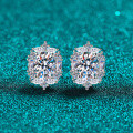 S925 Silver Moissanite Opera Earrings for Women, Luxurious and Versatile-0-4
