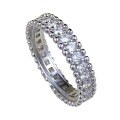 wholesale S925 silver new fashionable minimalist narrow single-row diamond starry sky edge ring for women-0-4