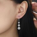 wholesale 925 Sterling Silver Fashion Commute Live Sale Earrings Light Luxury High-End European & American New Arrival Ins Long Style Moissanite Earrings-0-3