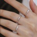 wholesale S925 sterling silver full-body diamond ring, French-inspired lightweight luxury, versatile for daily wear, original women's band, minimalist-0-2
