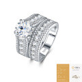 925 Silver Stackable Moissanite Ring, Customizable Non-Fade Women's Jewelry-0-5