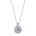 Sterling Silver Moissanite Necklace, Waterdrop Pendant, Light Luxury Design-0-3