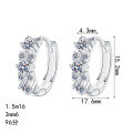 S925 Sterling Silver Geometric Moissanite Stud Earrings for Women-0-3