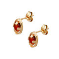 wholesale S925 Silver Plated 14K Gold Fashionable and Unique Wholesale Manufacturer of Japanese-style Small and Exquisite Retro Multicolored Stone Earrings-0-4