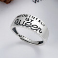 wholesale S925 Sterling Silver Creative Open-Ended English Letter Ring, Korean and Japanese Style Ins Minimalist Ring for Women-0-0