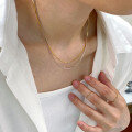 wholesale Sterling silver ultra-fine minimalist snake bone chain necklace for women-0-1