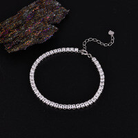 Sterling Silver Pearl Bead Cubic Zirconia Bracelet, 2025 New Women's Gift-925 Silver YSM-3829