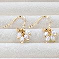 wholesale S925 Silver Plated 14k Gold Spring New Arrival Fashion OL Simple and Versatile Freshwater Pearl Earrings-0-1