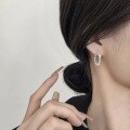 wholesale Pure Silver Korean Style Irregular Broken Silver Ear Clips for Women, Small and Minimalist Design, Light Luxury and Versatile Personality Earrings-0-2