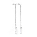 wholesale S925 Sterling Silver Korean-style Water Drop Earrings for Women, Small and Unique Design Long Tassel Earrings, Douyin Viral Ear Wholesale-0-4