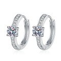 S925 Sterling Silver French-Style 05ct Moissanite Stud Earrings for Women-0-3