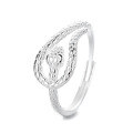 wholesale S925 Silver Retro Antique Thai Silver Geometric Zodiac Snake Ethnic Ancient Style Trendy Design Open Ring-0-6