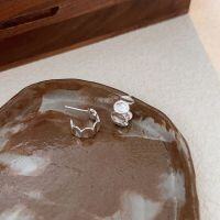 wholesale S925 Sterling Silver C-Shaped Oval Stud Earrings Women New Arrival Popular Niche Design Earrings-Sterling silver