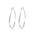 wholesale S925 Sterling Silver Korean Wave Trend Exaggerated Drop Large Hoop Earrings for Women, Flattering and Versatile-0-4