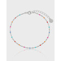 wholesale S925 Sterling Silver 233 Euro-American Style Original Design Minimalist Personality Colorful Resin Bead Splice Chain Link Bracelet for Women-0-0