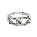 wholesale Metal Rope Knot Ring for Women, Vintage Retro Fashion Adjustable Statement Boho Wholesale-0-4