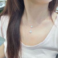 S925 Silver Invisible Moissanite Pendant Necklace for Women-1 carat  40+5cm