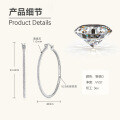 Sterling Silver Exaggerated European Cross-border Earrings with Moissanite Stars [Clearance Free Shipping]-0-1