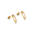 wholesale 14k Gold Plated S925 Silver Japanese INS Style Marquise Natural White Crystal Earrings-0-4