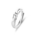 wholesale S925 Sterling Silver Original Design High-end Couple Rings Adjustable Plain Band Rings Valentine's Day Gift-0-79