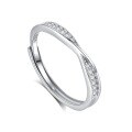 wholesale S925 Sterling Silver Original Design High-end Couple Rings Adjustable Plain Band Rings Valentine's Day Gift-0-48