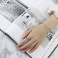 wholesale S925 Sterling Silver AR1075 Korean Style Fashionable Vintage Distressed Chain Thai Silver Open Ring-0-3