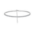 wholesale S925 Sterling Silver 20mm Colorful Zircon Tennis Adjustable Bracelet, Fashionable and Versatile-0-0
