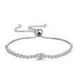 wholesale S925 Sterling Silver Moissanite Tennis Pull Chain Bracelet, Small and Exquisite, Simple and Fashionable, Niche Design, Korean Style-0-4