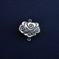 wholesale Pure silver ethnic antique-style auspicious cloud Ruyi lock pendant handcrafted DIY keychain ornament car hanging accessory-0-6