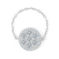 wholesale S925 silver plated with 18k gold, fashion circular bubble D color moissanite ring chain design-0-5