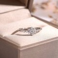 wholesale S925 Sterling Silver Geometric Star Moissanite Ring Minimalist Luxury Design Women's Popular Style Independent Site Best-Seller-0-1