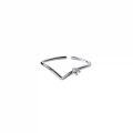 wholesale 925 Sterling Silver V-shape Shining Zircon Ring For Women-0-0