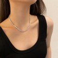 wholesale S925 Sterling Silver Cross-Border Hot Selling European and American Hip-Hop Tennis Chain Necklace with 4MM Single Row Diamond Zircon Neck Jewelry Wholesale-0-2