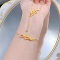 wholesale S925 Sterling Silver Gold-Plated Woven Snake Necklace, New Style, Xiaohongshu Live Cross-Border Hot Item-0-3
