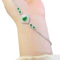 wholesale S925 Sterling Silver Natural Guatemalan Jade Gourd Bracelet, National Trend Design, Xiaohongshu Hot Item-0-4