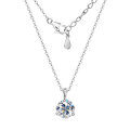 S925 Silver D Color Moissanite Three-Prong Single Stone Pendant Necklace-0-6