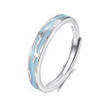 wholesale S925 Sterling Silver Original Design High-end Couple Rings Adjustable Plain Band Rings Valentine's Day Gift-0-175