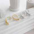 wholesale S925 Sterling Silver EF227 Korean Version INS Minimalist Arc-shaped Teardrop Ear Hook Earrings Versatile Silver Earrings-0-1