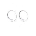 wholesale S925 Silver Retro Minimalist Hoop Earrings for Women, Small and Chic Design, Large Statement Circle, High-End Earrings-0-4