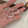 wholesale S925 Sterling Silver Matte Brushed Open Ring for Women, Korean Light Luxury, Versatile and High-End, Trendy Ins Style-0-3