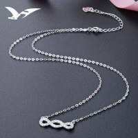 wholesale S925 Silver Korean Fashion Creative Minimalist Trendy Women's Necklace Internet-Famous New Style Diamond-Inlaid Choker Pendant Wholesale-Fashion necklace 925 silver