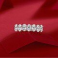 Sterling Silver Moissanite Egg Crown Ring, Trendy Stackable Wholesale Jewelry-0-2